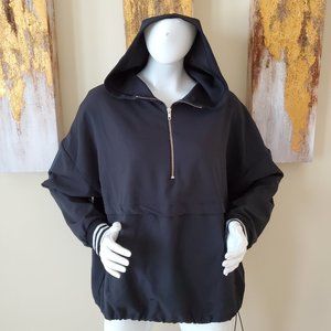 Avia Black Front Half Zip Hoodie Jacket SZ XL (16-18)